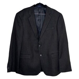 Stafford Signature 2 Button Black Brown Wool Tweed Sportscoat Blazer Sz 44R